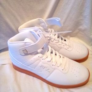 (NEW) White High-top Fila